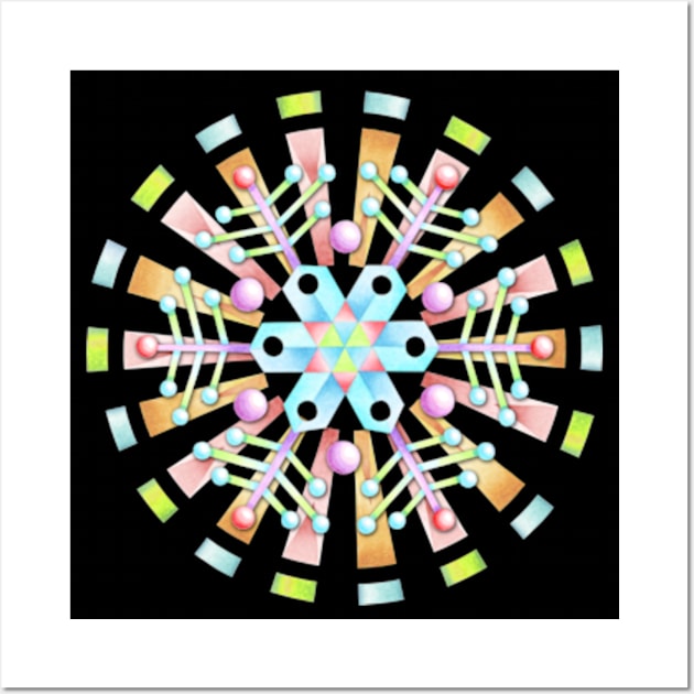 Snowflake Kaleidoscope Wall Art by PatriciaSheaArt